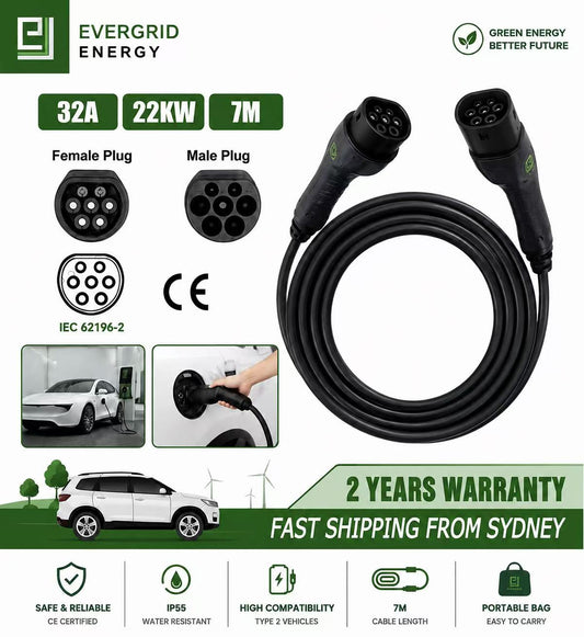 22Kw EV Type2 Charging Cable